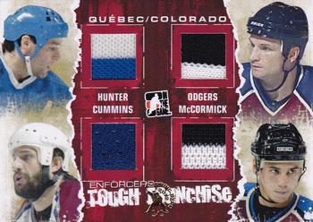 2011-12 In The Game Enforcers - Tough Franchise Jersey Quads Spring Expo #TF-12 Dale Hunter / Jeff Odgers / Jim Cummins / Cody McCormick Front