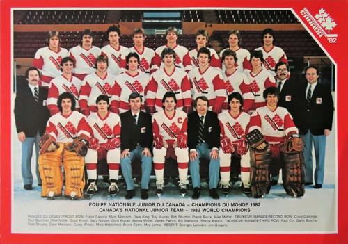 1983 Canadian National Juniors #NNO 1982 World Champions Front