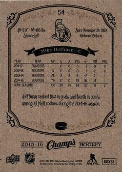 2015-16 Upper Deck Champ's #54 Mike Hoffman Back
