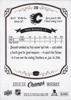 2015-16 Upper Deck Champ's #316 Sam Bennett Back