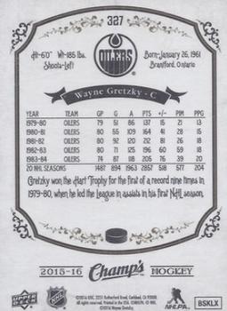 2015-16 Upper Deck Champ's #327 Wayne Gretzky Back