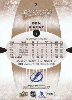 2016-17 Upper Deck MVP #3 Ben Bishop Back