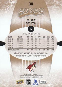 2016-17 Upper Deck MVP #38 Mike Smith Back