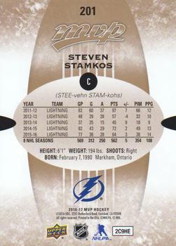2016-17 Upper Deck MVP #201 Steven Stamkos Back