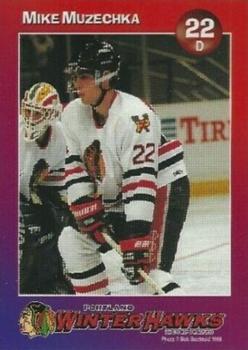 1997-98 Taco Bell Portland Winterhawks (WHL) #3 Mike Muzechka Front