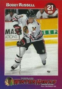 1997-98 Taco Bell Portland Winterhawks (WHL) #8 Bobby Russell Front