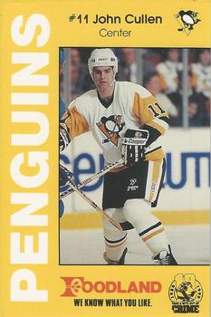 1990-91 Foodland Pittsburgh Penguins Police #10 John Cullen Front