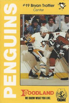 1990-91 Foodland Pittsburgh Penguins Police #15 Bryan Trottier Front