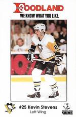 1989-90 Foodland Pittsburgh Penguins #7 Kevin Stevens Front
