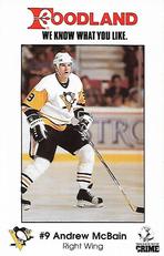 1989-90 Foodland Pittsburgh Penguins #13A Andrew McBain Front