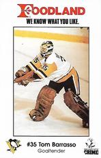 1989-90 Foodland Pittsburgh Penguins #15 Tom Barrasso Front