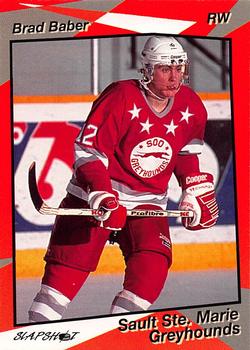 1993-94 Slapshot Sault Ste. Marie Greyhounds (OHL) #12 Brad Baber Front