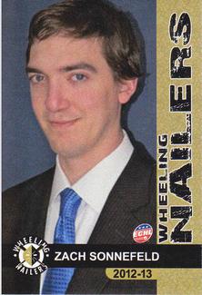 2012-13 Wheeling Nailers (ECHL) #NNO Zach Sonnefeld Front