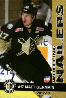 2012-13 Wheeling Nailers (ECHL) #NNO Matt Germain Front