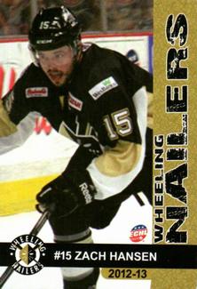 2012-13 Wheeling Nailers (ECHL) #NNO Zach Hansen Front