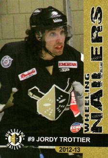 2012-13 Wheeling Nailers (ECHL) #NNO Jordy Trottier Front