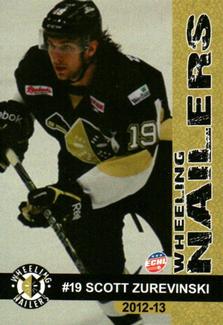 2012-13 Wheeling Nailers (ECHL) #NNO Scott Zurevinski Front