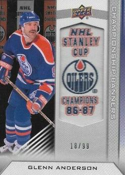 2013 Upper Deck Edmonton Oilers - Championship Banners 86-87 #CB-GA Glenn Anderson Front