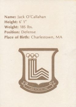 1979-80 U.S. Olympic Team #NNO Jack O'Callahan Back