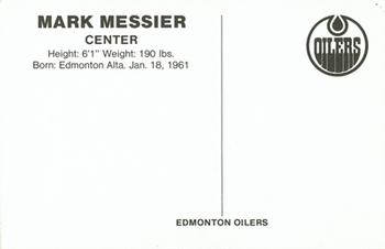 1979-80 Edmonton Oilers Postcards #NNO Mark Messier Back