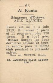 1952-53 St. Lawrence Sales (QSHL) #66 Al Kuntz Back