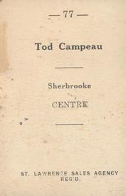 1952-53 St. Lawrence Sales (QSHL) #77 Tod Campeau Back