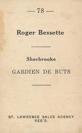 1952-53 St. Lawrence Sales (QSHL) #78 Roger Bessette Back