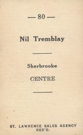 1952-53 St. Lawrence Sales (QSHL) #80 Nils Tremblay Back