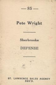 1952-53 St. Lawrence Sales (QSHL) #85 Pete Wright Back