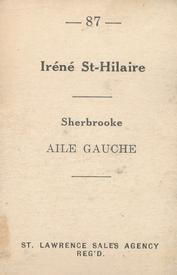 1952-53 St. Lawrence Sales (QSHL) #87 Irenee St. Hilaire Back