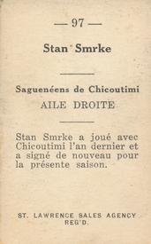 1952-53 St. Lawrence Sales (QSHL) #97 Stan Smrke Back