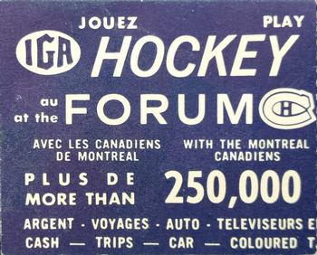 1967-68 IGA Montreal Canadiens Series 2 #NNO Serge Savard Back