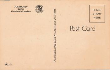 1972-73 Cleveland Crusaders (WHA) Postcards #NNO Joe Hardy Back
