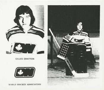 1972-73 Ottawa Nationals (WHA) #NNO Gilles Gratton Front
