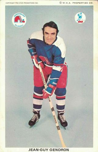 1973-74 Quebec Nordiques (WHA) #NNO Jean-Guy Gendron Front