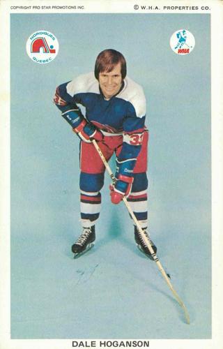 1973-74 Quebec Nordiques (WHA) #NNO Dale Hoganson Front