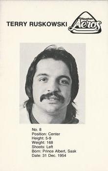 1975-76 Houston Aeros (WHA) #NNO Terry Ruskowski Back