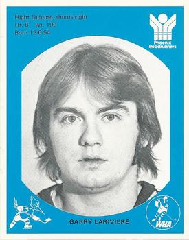 1976-77 Phoenix Roadrunners (WHA) #NNO Garry Lariviere Front