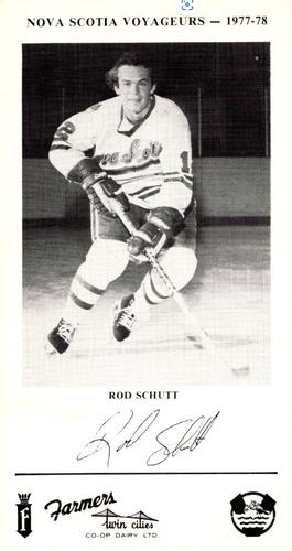 1977-78 Nova Scotia Voyageurs (AHL) #NNO Rod Schutt Front