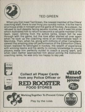 1981-82 Red Rooster Edmonton Oilers #NNO Ted Green Back