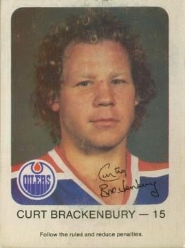 1981-82 Red Rooster Edmonton Oilers #NNO Curt Brackenbury Front