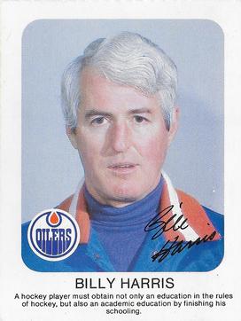 1981-82 Red Rooster Edmonton Oilers #NNO Billy Harris Front