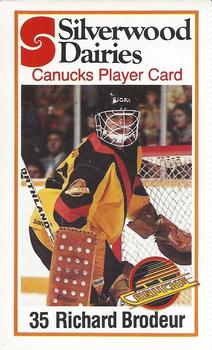 1981-82 Silverwood Dairy Vancouver Canucks #NNO Richard Brodeur Front