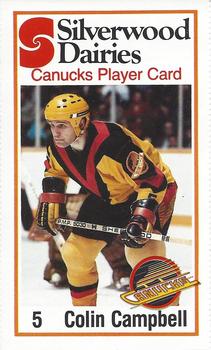 1981-82 Silverwood Dairy Vancouver Canucks #NNO Colin Campbell Front