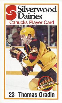 1981-82 Silverwood Dairy Vancouver Canucks #NNO Thomas Gradin Front