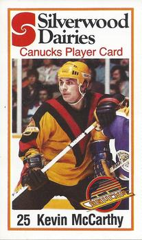 1981-82 Silverwood Dairy Vancouver Canucks #NNO Kevin McCarthy Front