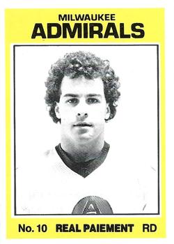 1981-82 TCMA Milwaukee Admirals (IHL) #2 Real Paiement Front