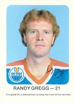1982-83 Red Rooster Edmonton Oilers #NNO Randy Gregg Front