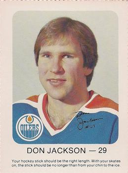 1982-83 Red Rooster Edmonton Oilers #NNO Don Jackson Front