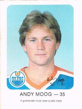 1982-83 Red Rooster Edmonton Oilers #NNO Andy Moog Front